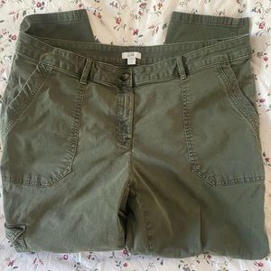 J.Jill Olive green cargo pants